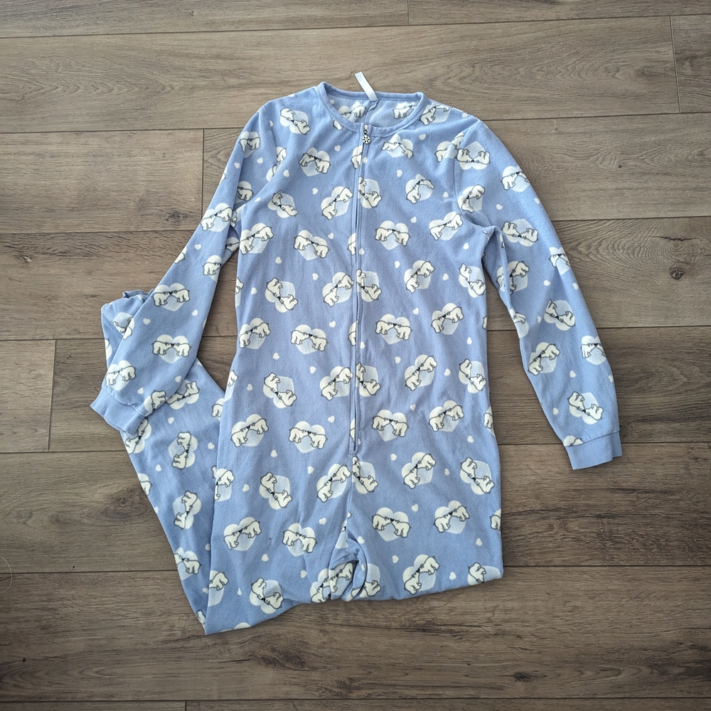 3/$25 Denver Hayes Light Blue Polar Bears Pajama Onesie